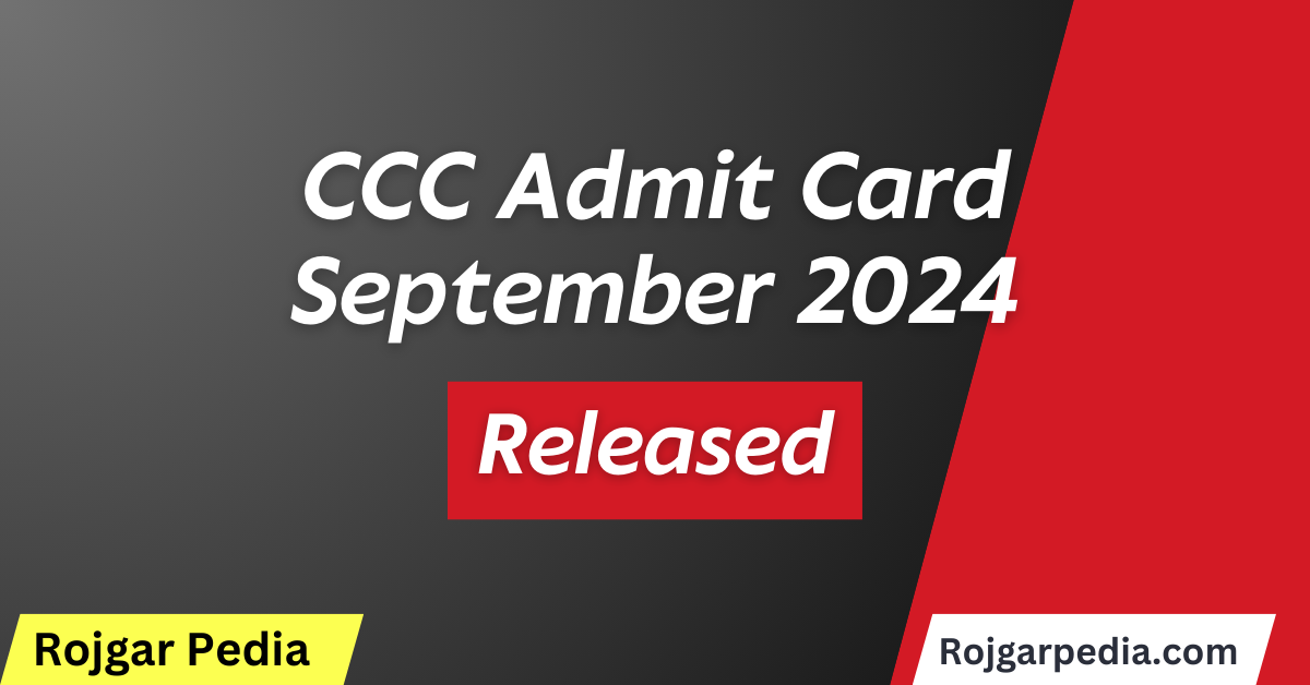 CCC Admit Card September 2024