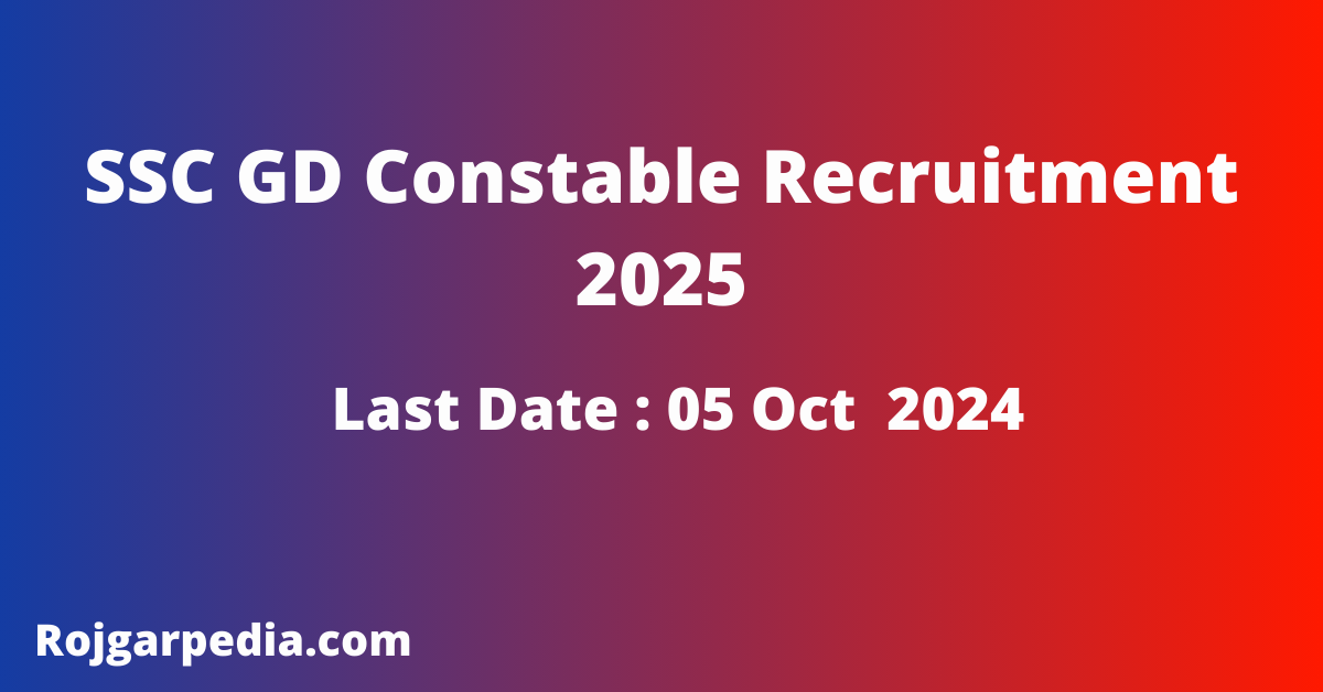 SSC GD Constable Recruitment 2025