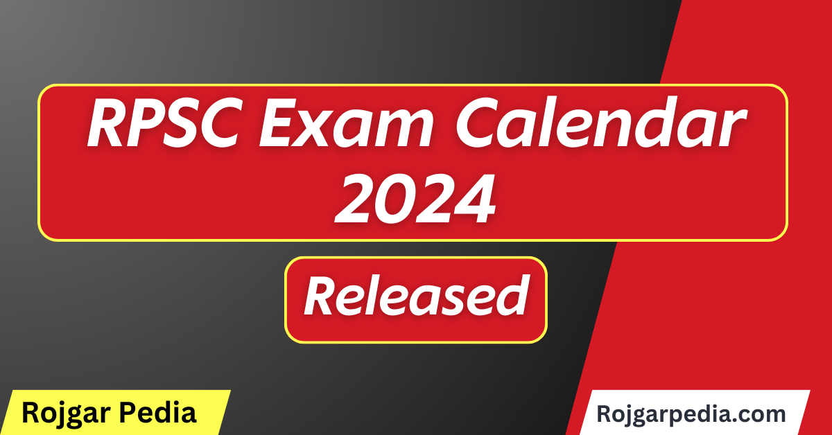 RPSC Exam Calendar 2024