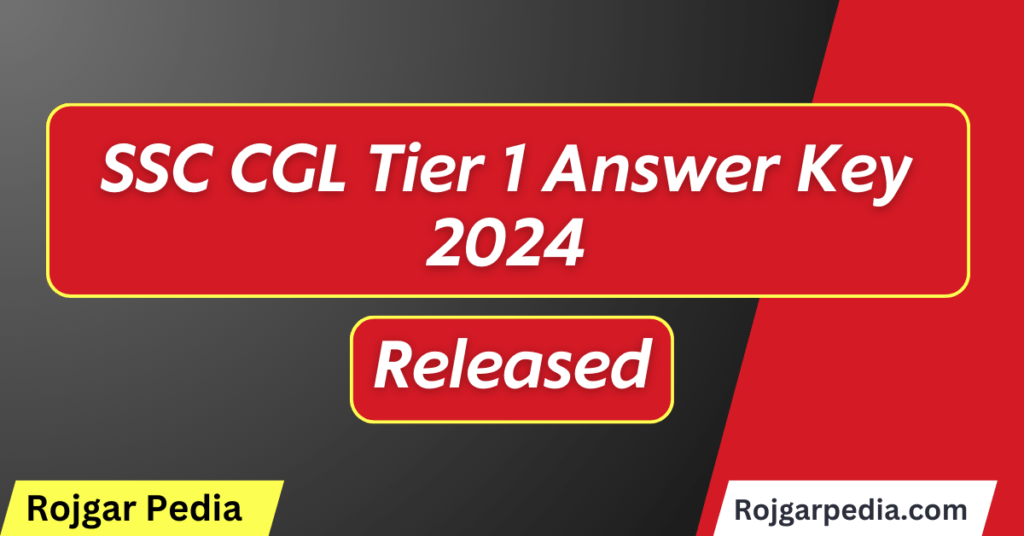 SSC CGL Tier 1 Answer Key 2024