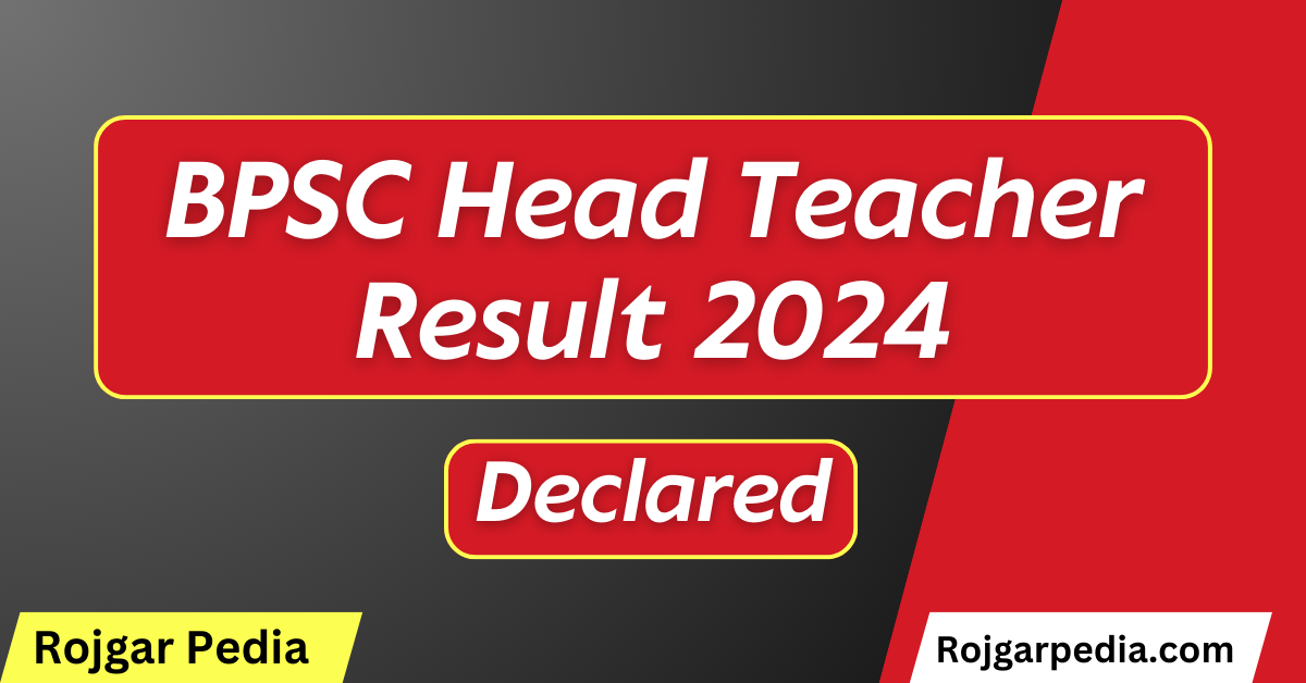 BPSC Head Teacher Result 2024