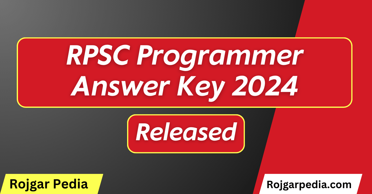 RPSC Programmer Answer Key 2024