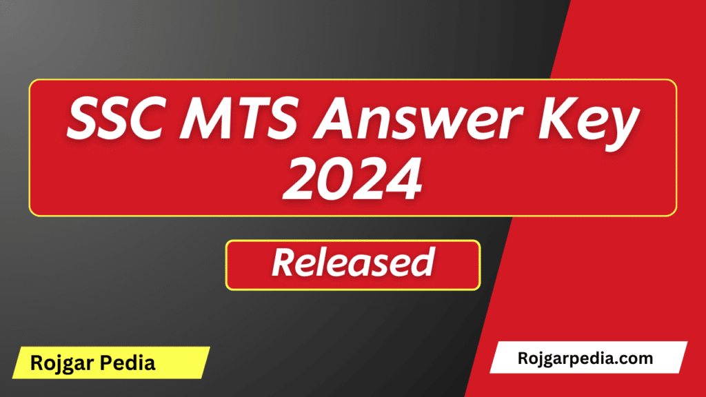 SSC MTS Answer Key 2024