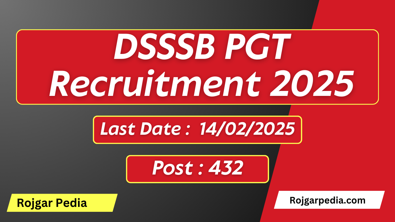 DSSSB PGT Recruitment 2025