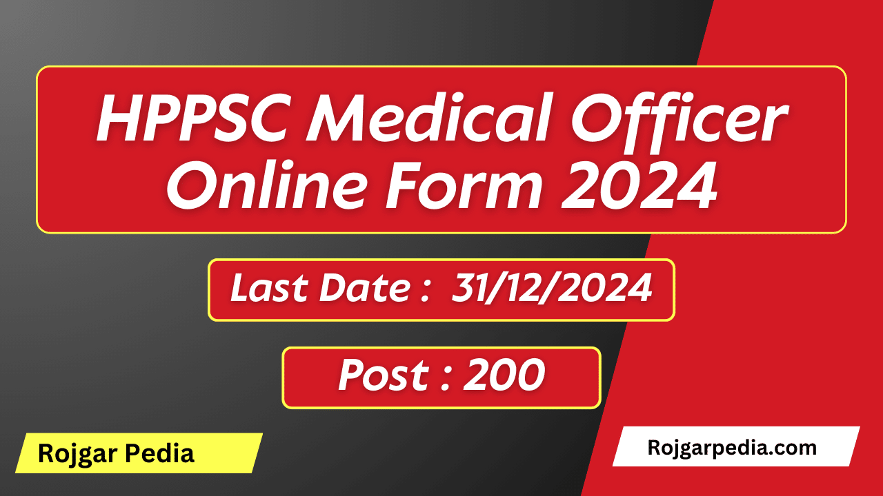 HPPSC Medical Officer Online Form 2024