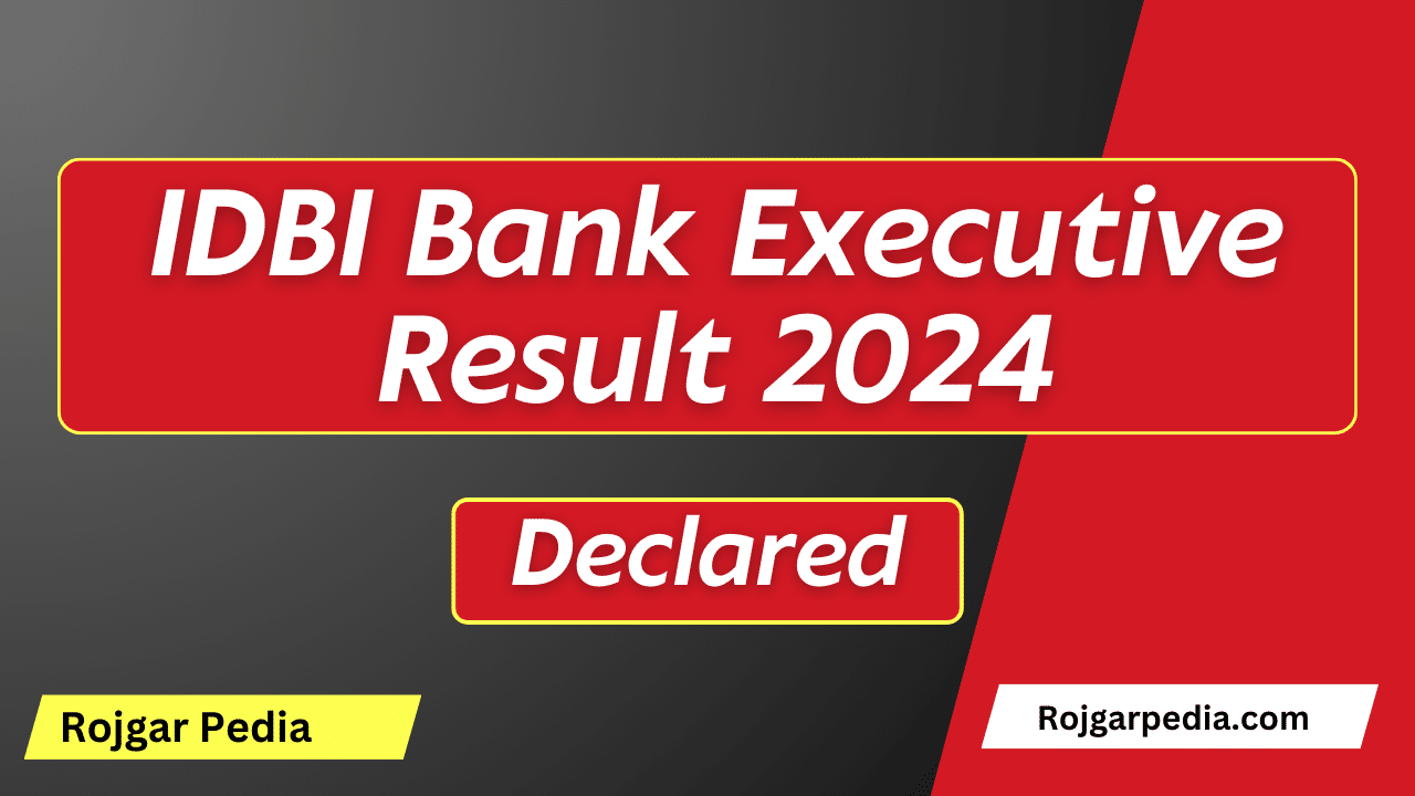 IDBI Bank Executive Result 2024
