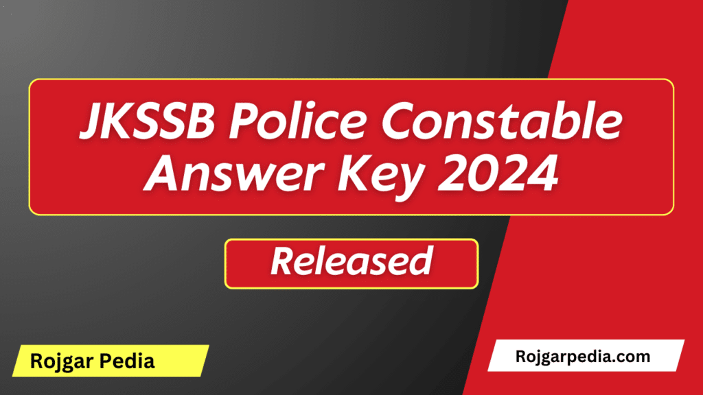 JKSSB Police Constable Answer Key 2024