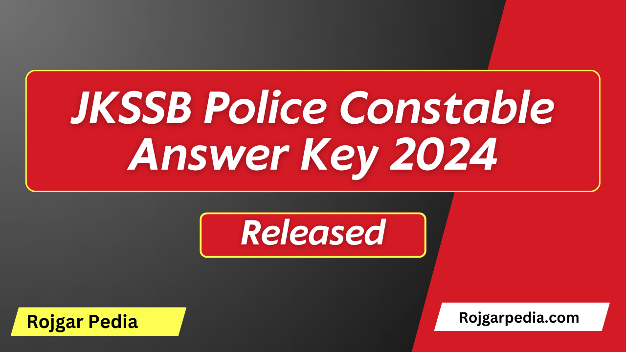 JKSSB Police Constable Answer Key 2024