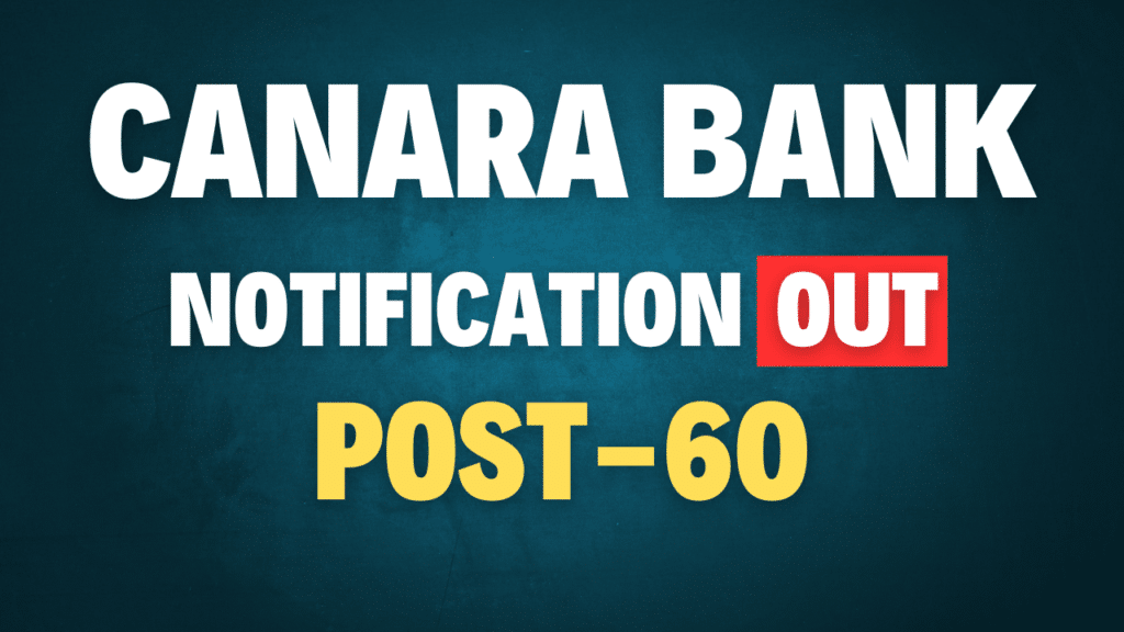 Canara Bank SO Recruitment 2025