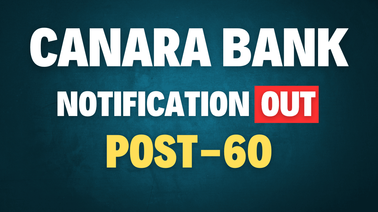 Canara Bank SO Recruitment 2025
