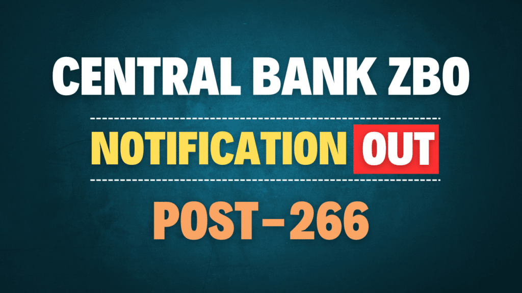Central Bank of India ZBO Recruitment 2025