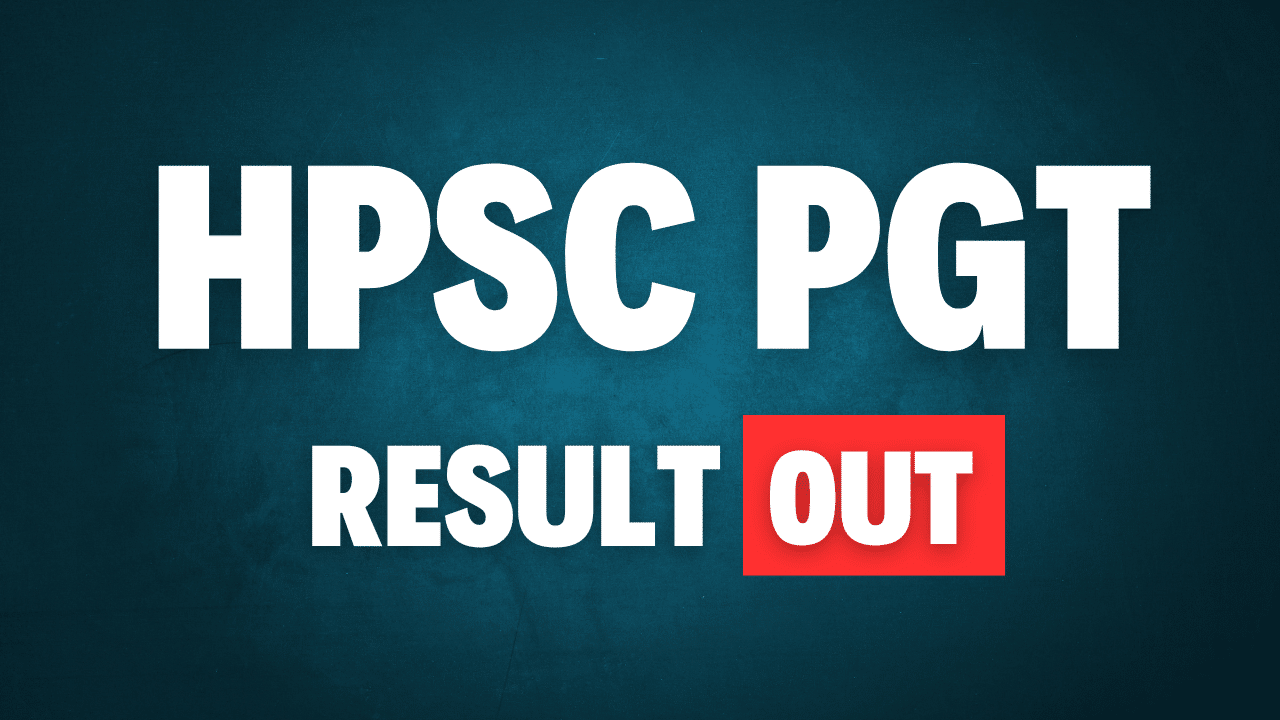 HPSC PGT Result 2024