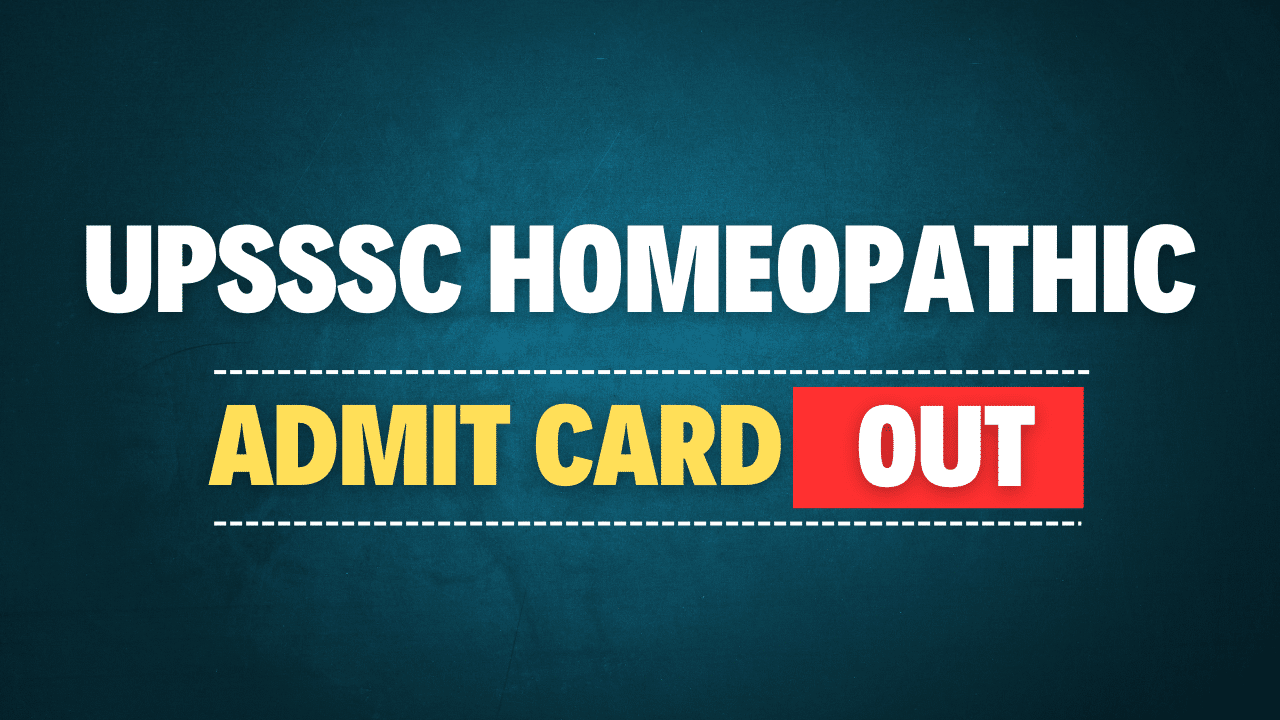 UPSSSC Homeopathic Pharmacist 2024 Exam City Details
