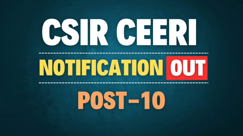 CSIR CECRI JSA & Jr Stenographer Recruitment 2025