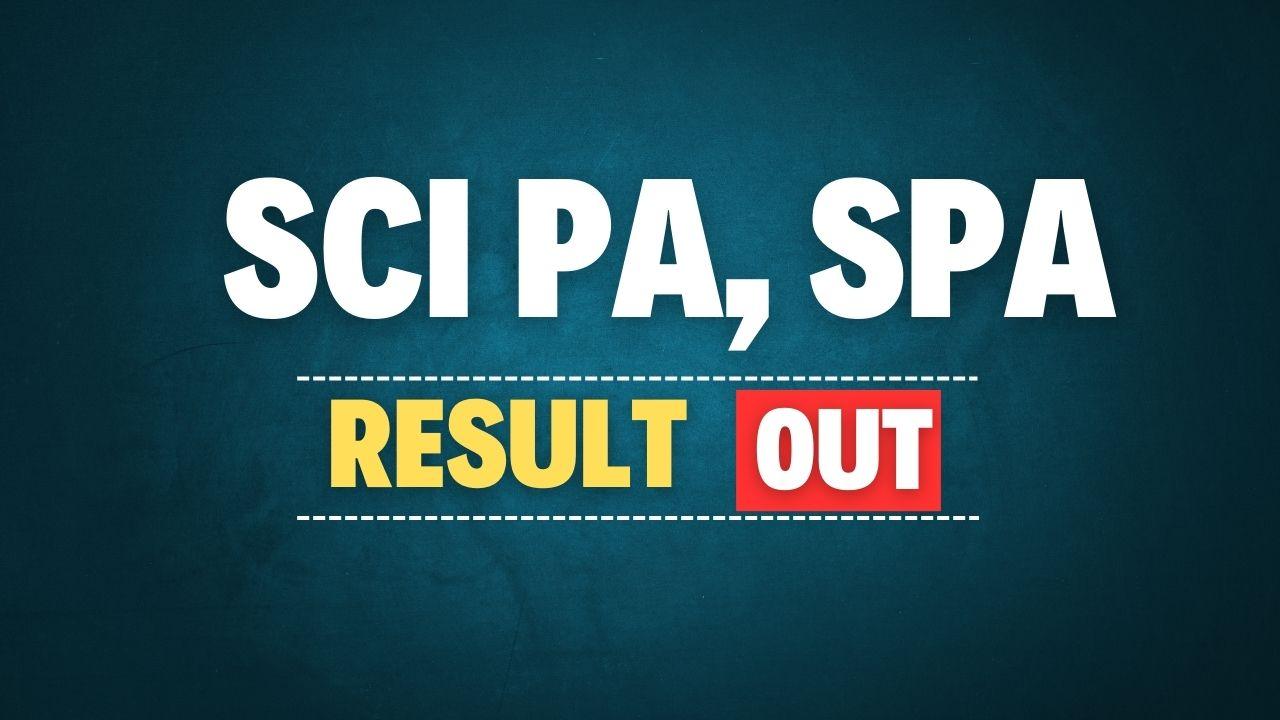 SCI Court Master/PA /SPA Typing Result 2025