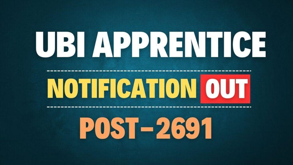 Union Bank of India Apprentice Recruitment 2025