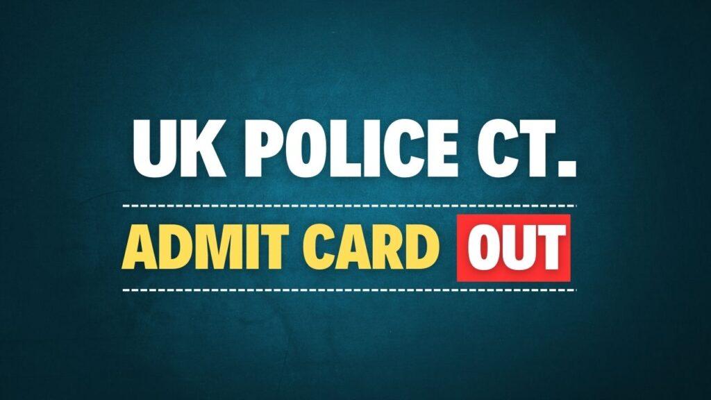 Uttarakhand Police Constable Admit Card 2025