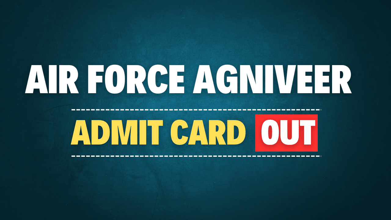 Indian Air Force Agniveer 01/2026 Admit Card