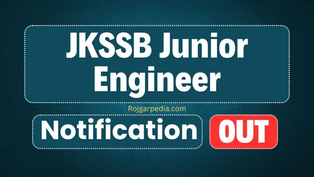 JKSSB Junior Engineer Recruitment 2025