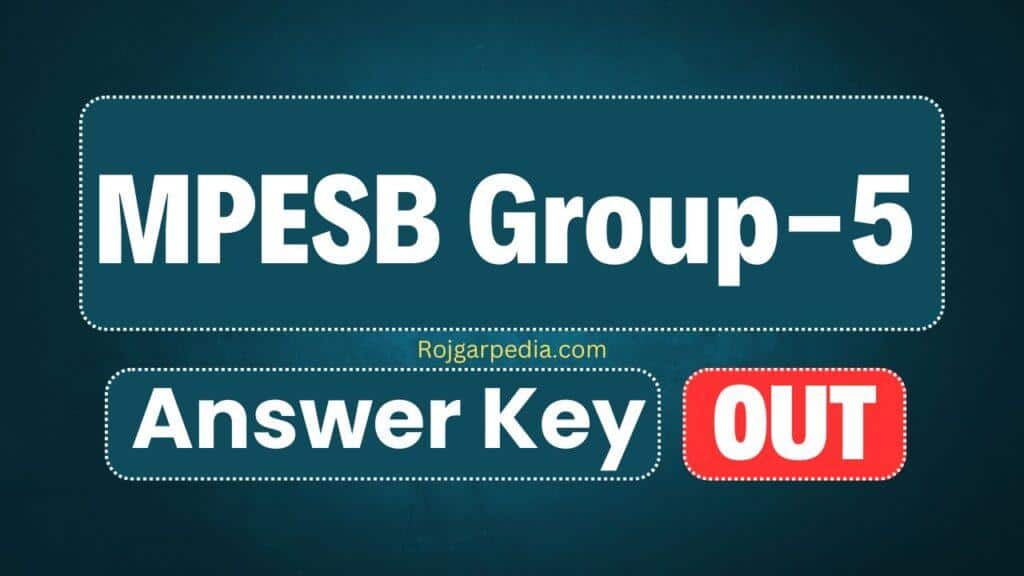 MPESB Group 5 Answer Key 2025
