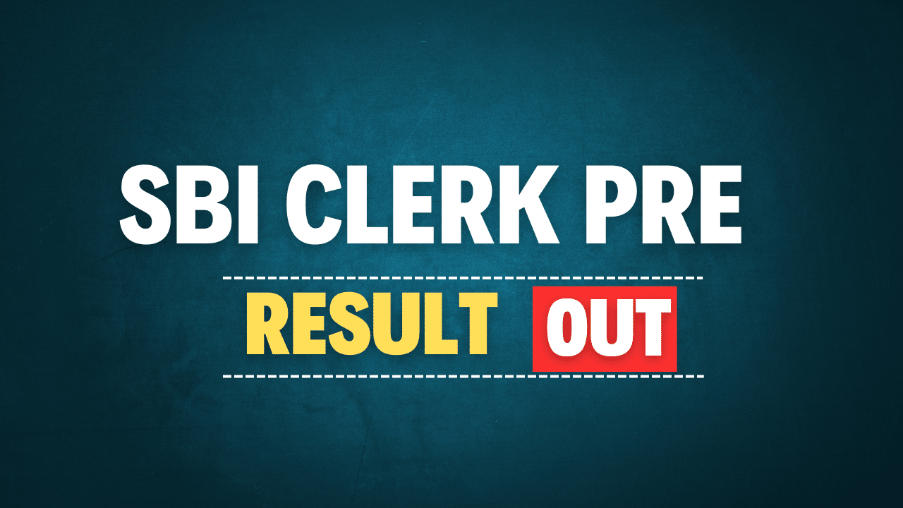 SBI Clerk Pre Result 2025