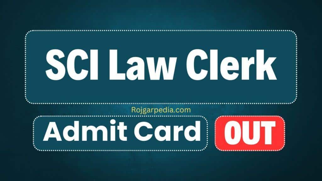 Supreme Court Law Clerk Admit Card 2025