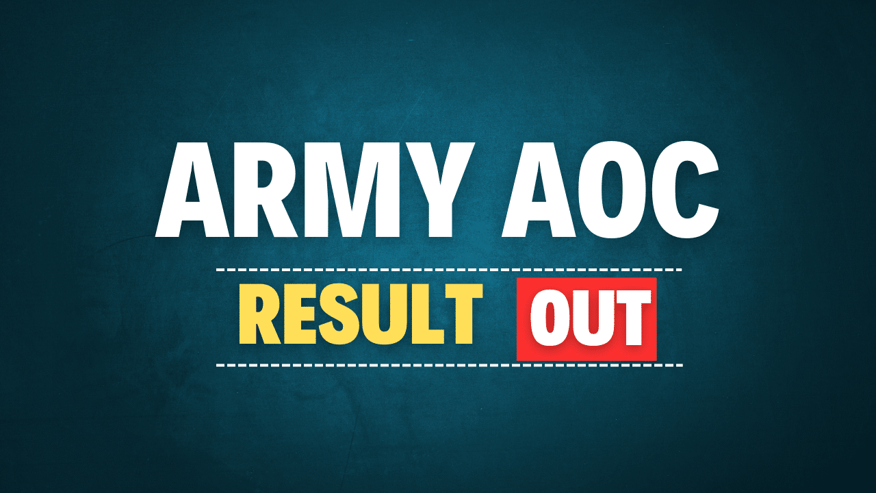 AOC Various Post Result 2024