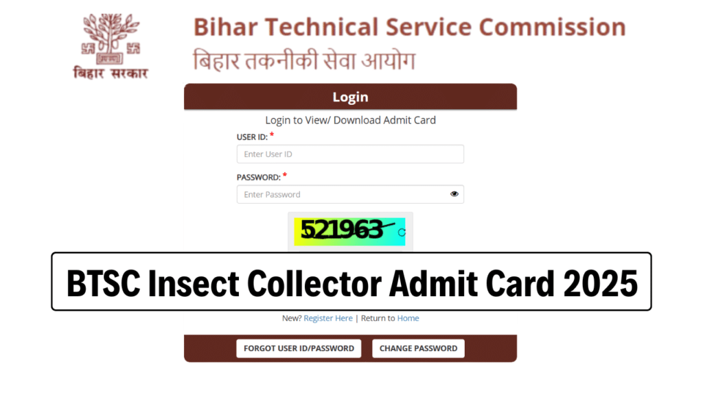 BTSC Insect Collector Answer Key 2025
