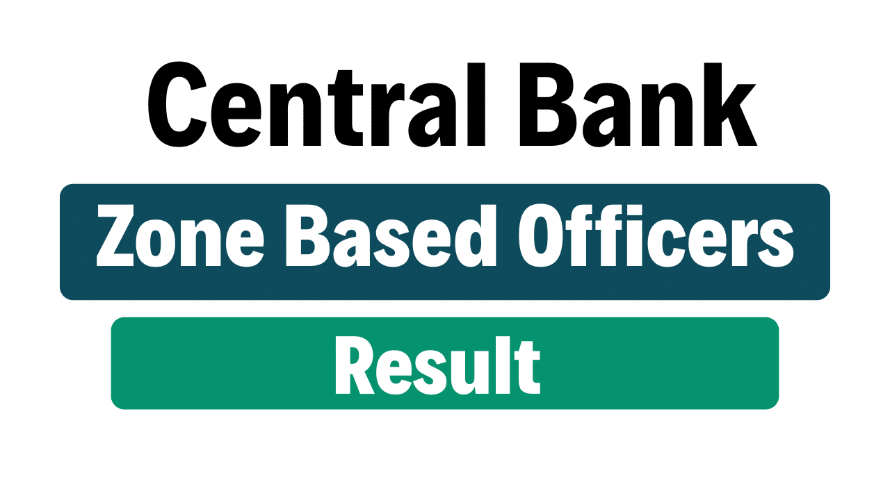Central Bank of India ZBO Result 2025