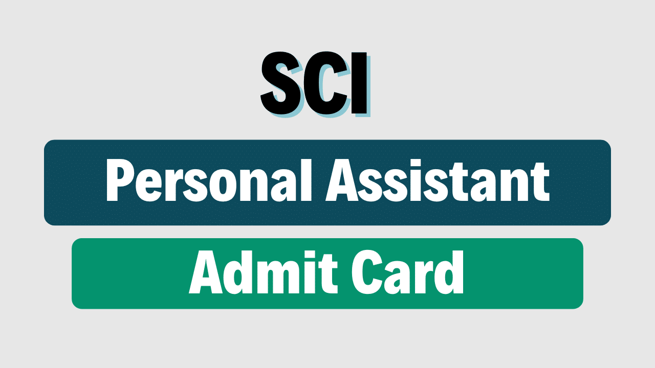 SCI Personal Assistant Answer Key 2025