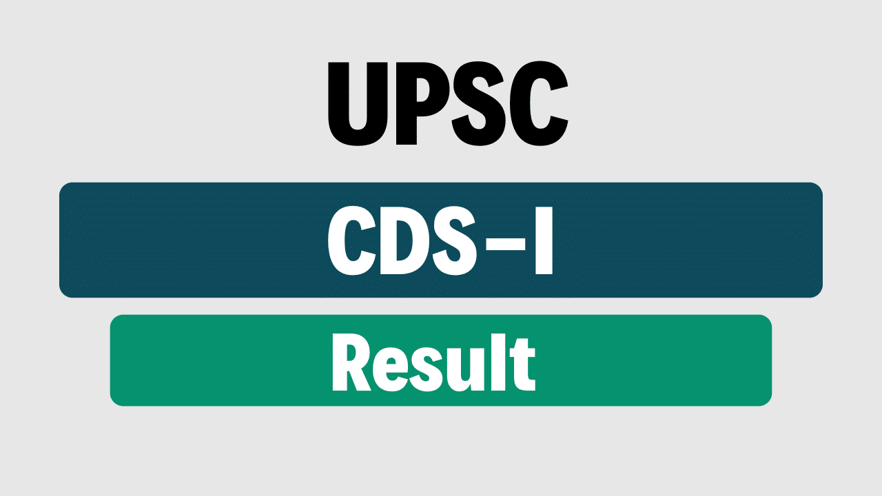 UPSC CDS I Result 2025