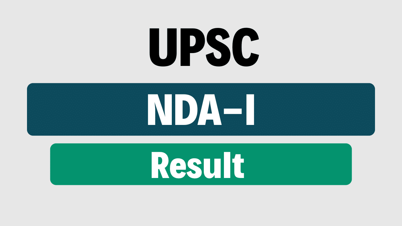 UPSC NDA I Result 2025