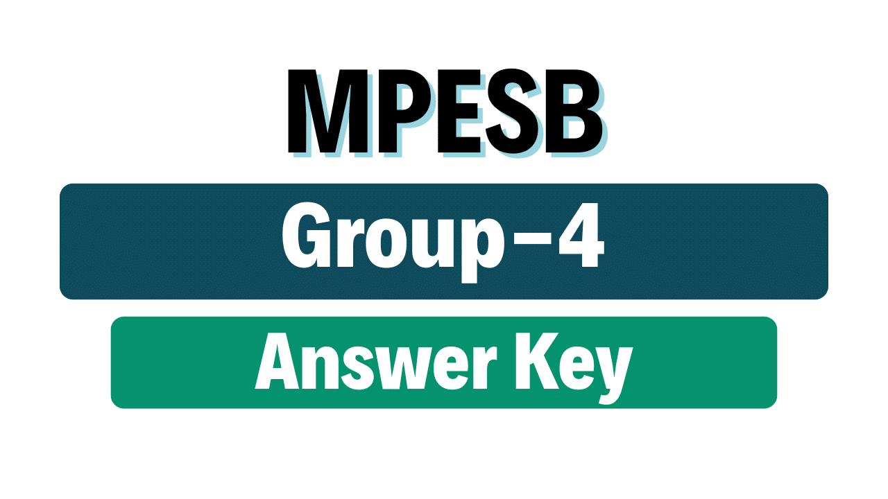 MPESB Group 4 Answer Key 2025