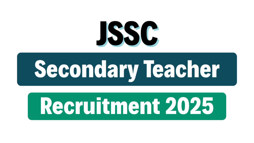 JSSC Secondary Teacher Online Form 2025