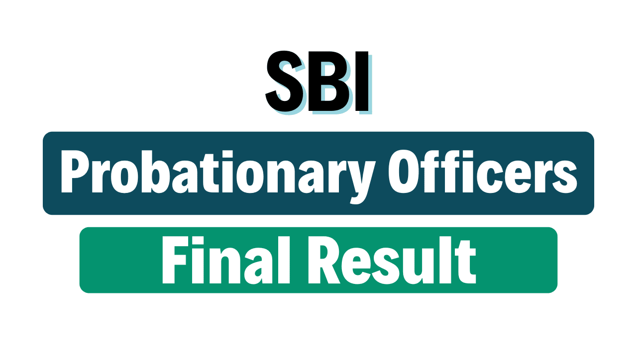 SBI PO Final Result 2025