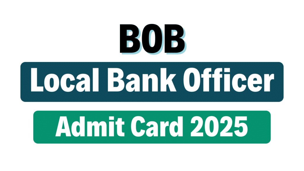 BOB LBO Local Bank Officer Admit Card 2025