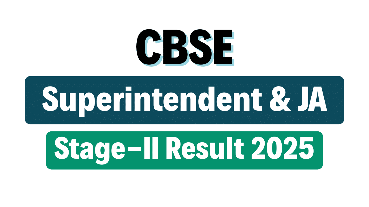 CBSE Stage-II Result 2025