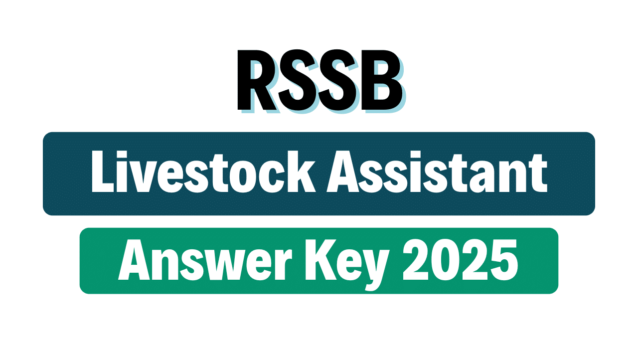 RSMSSB Livestock Assistant Answer Key 2025