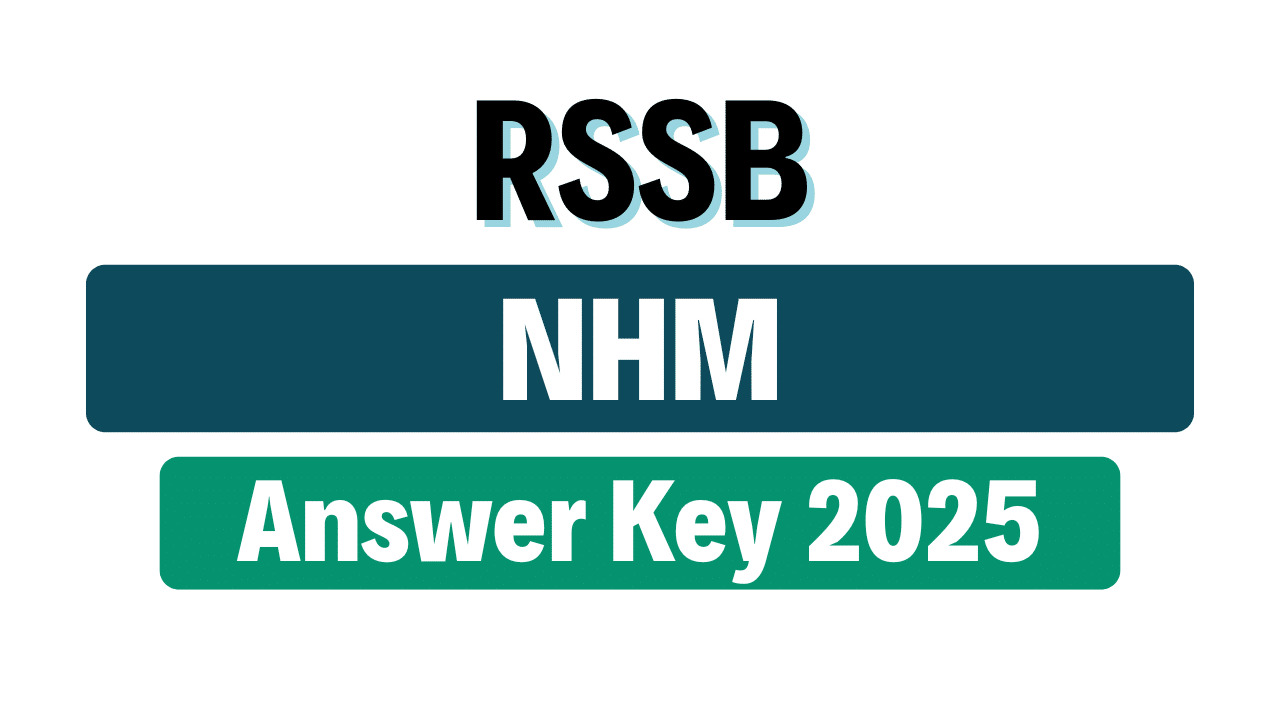RSMSSB NHM Answer Key 2025