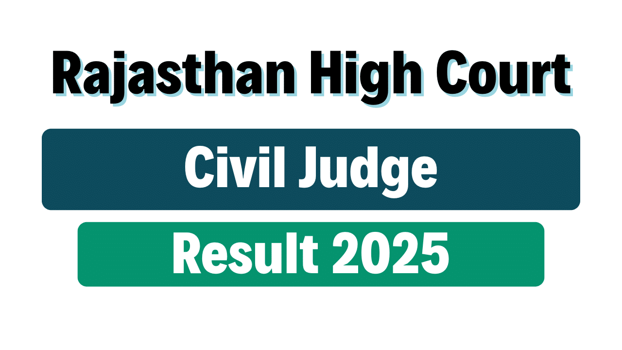 Rajasthan High Court Civil Judge Prelims Result 2025