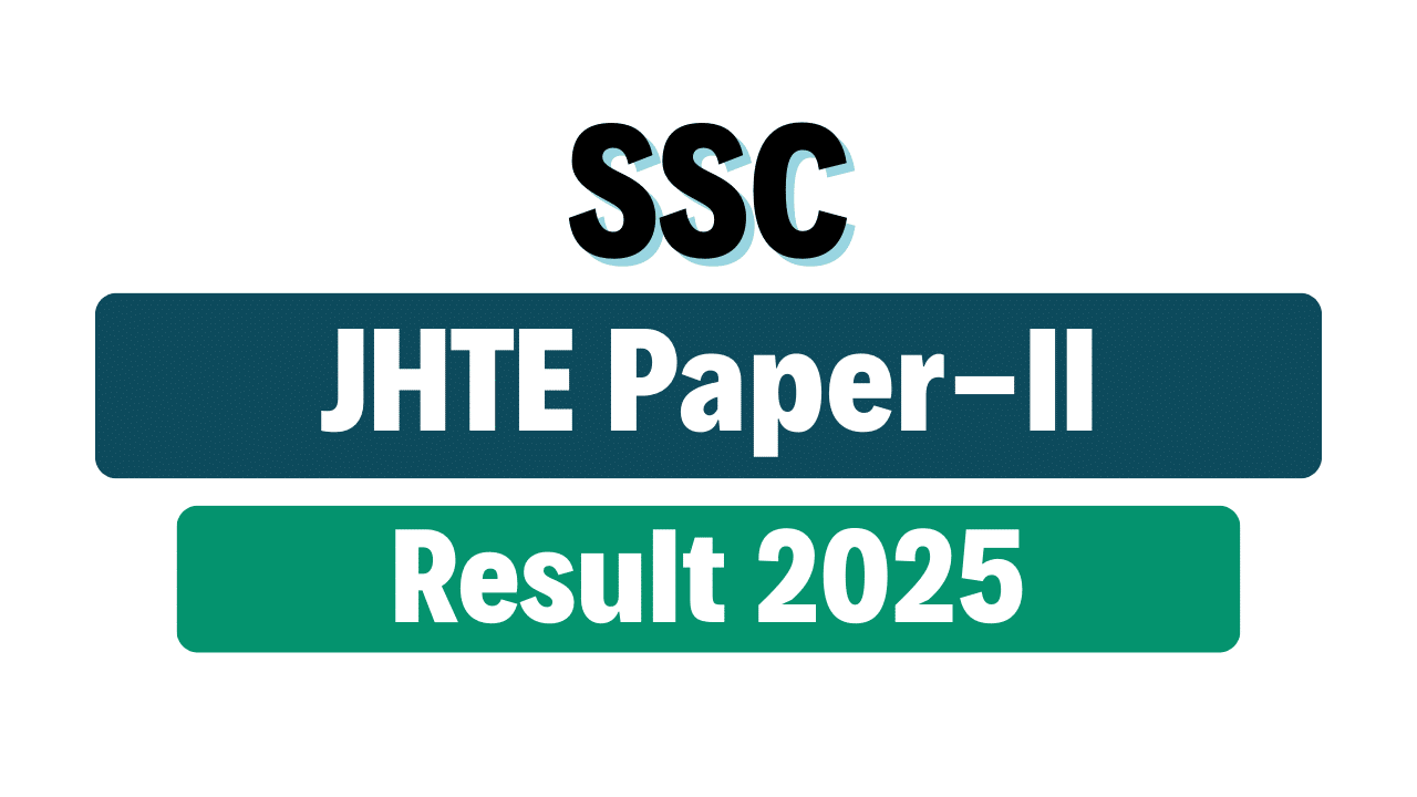 SSC Junior Hindi Translator JHT Paper-II Result 2025