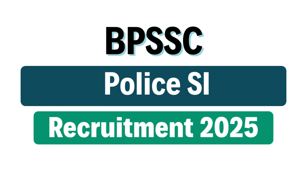 Bihar Police SI Recruitment 2025