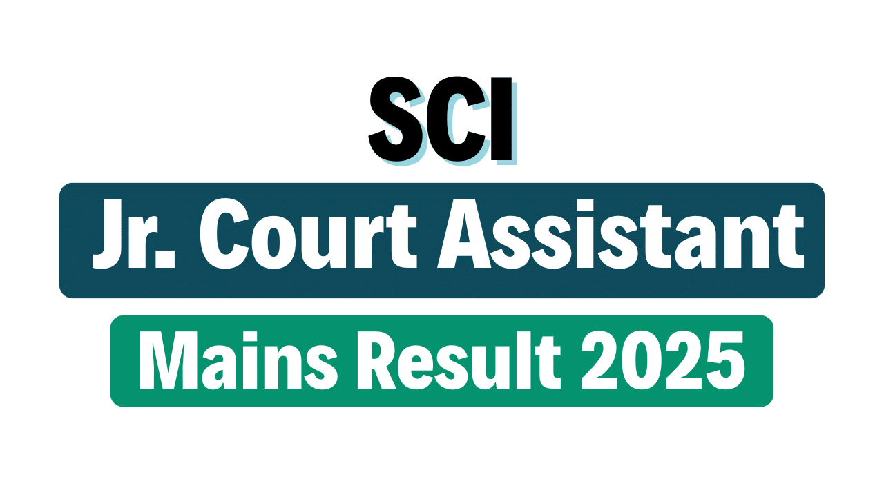 SCI JCA Mains Result 2025