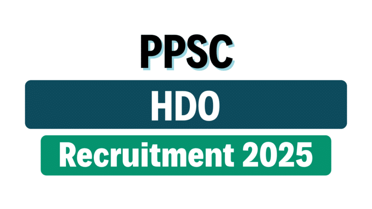 Hdo Application PPSC HDO Recruitment 2025 - Rojgar Pedia