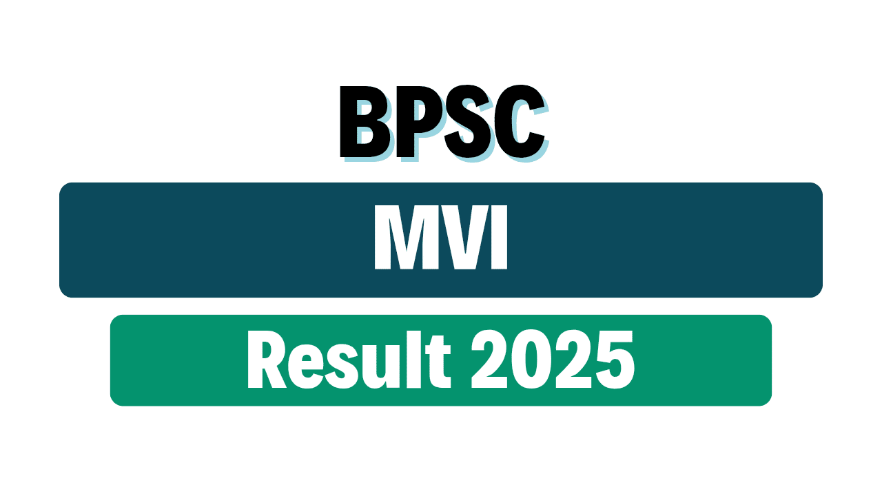 BPSC Motor Vehicle Inspector Result 2025