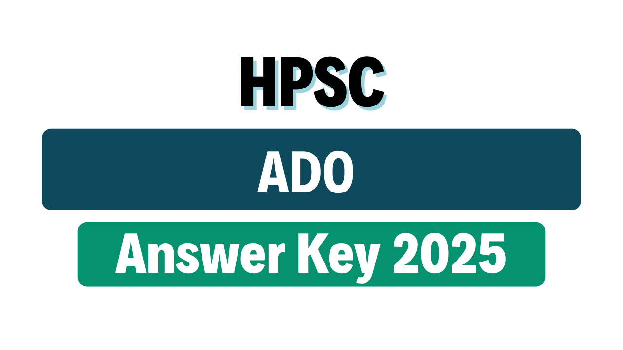 HPSC Agricultural Development Officer Answer Key 2025