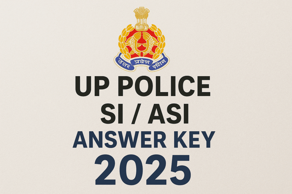 UP Police SI ASI Answer Key 2025