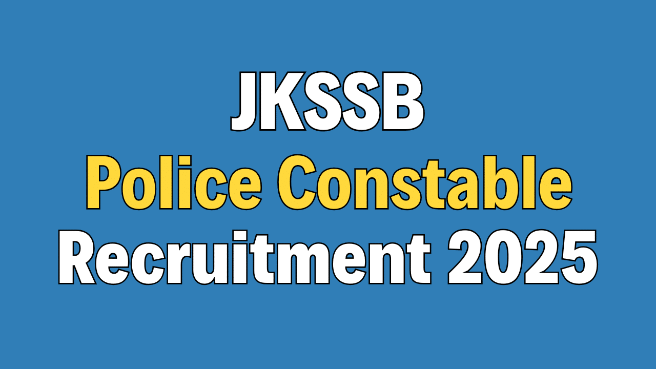 JKSSB Police Constable Recruitment 2025