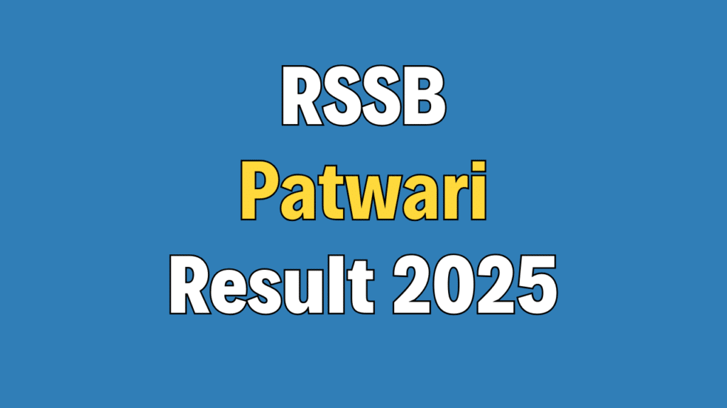 RSSB Patwari Result 2025