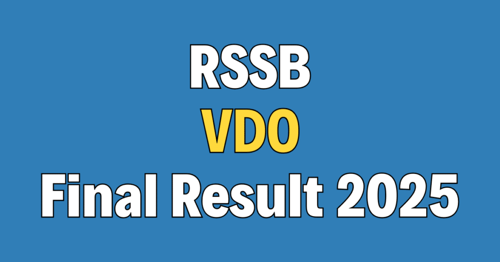 RSSB VDO Final Result 2025